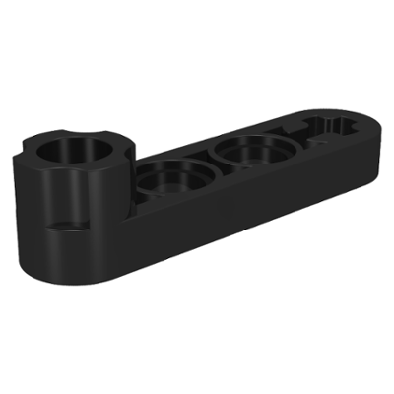 Technic, Hefbalk, Aangepast Nopgat Koppeling Dun 1x4 Black